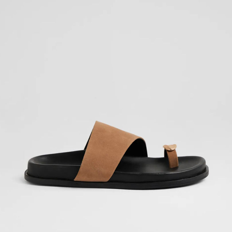Parallel Culture Shoes and Fashion Online SLIDES MOLLINI BLIZE SLIDE TAUPE SUEDE