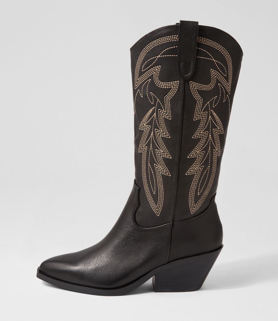 Parallel Culture Shoes and Fashion Online BOOTS MOLLINI RIDING WESTERN BOOT BLACK/GOLD