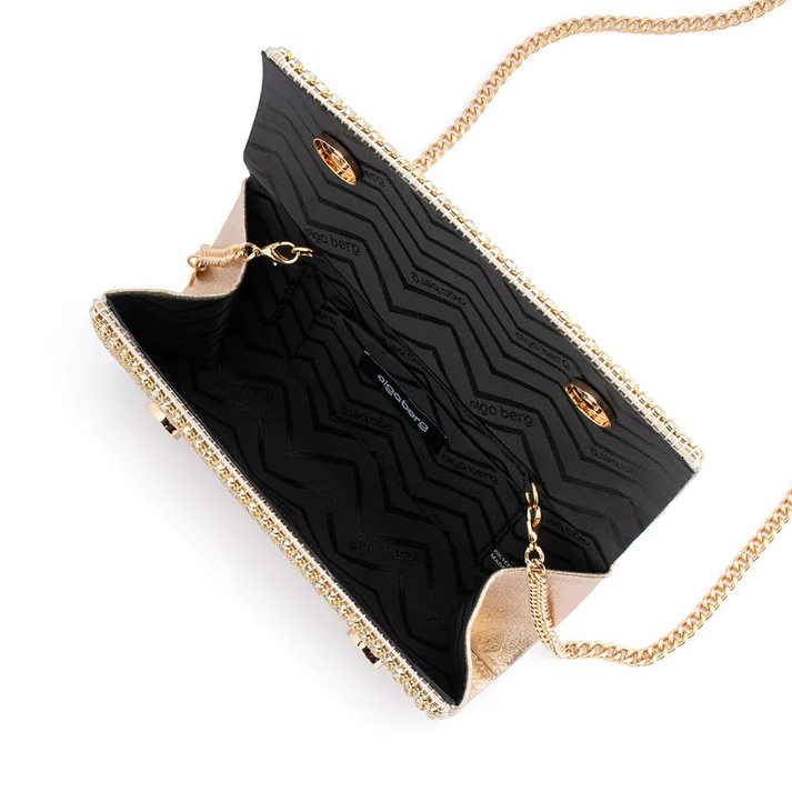 Parallel Culture Shoes and Fashion Online OB6483 OLGA BERG MARIANA CRYSTAL CLUTCH