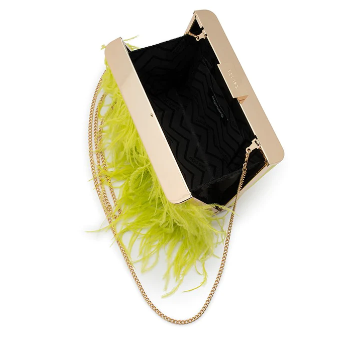 Parallel Culture Shoes and Fashion Online HANDBAGS OLGA BERG ESTELLE FEATHER CLUTCH