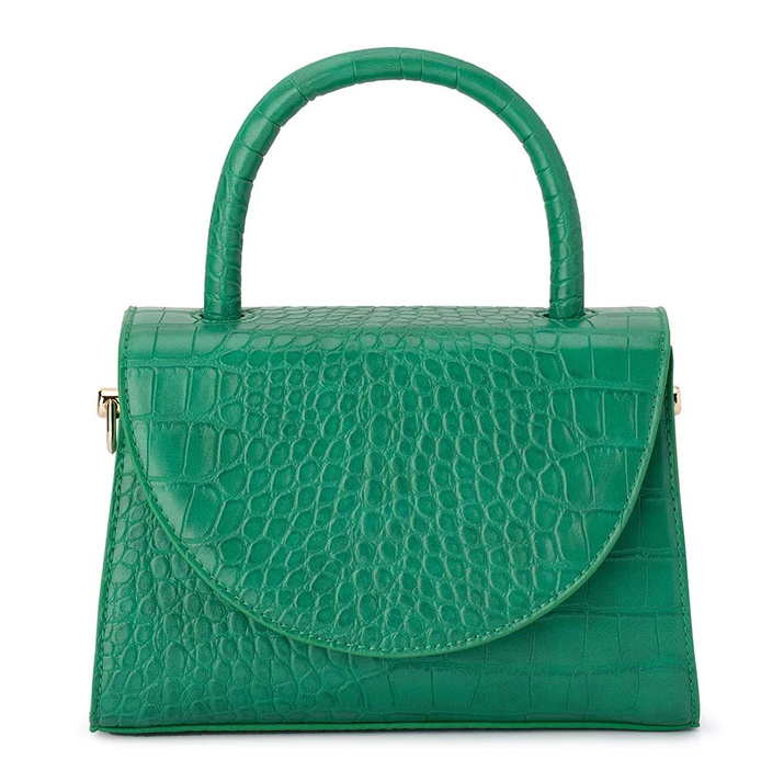 Parallel Culture Shoes and Fashion Online HANDBAGS OLGA BERG NADIA EMBOSSED TOP HANDLE BAG ONE GREEN