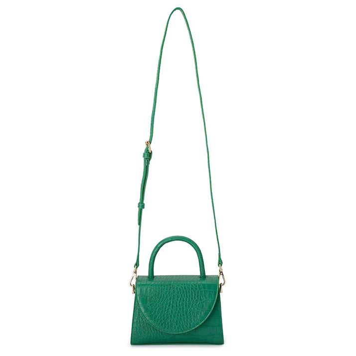 Parallel Culture Shoes and Fashion Online HANDBAGS OLGA BERG NADIA EMBOSSED TOP HANDLE BAG ONE GREEN