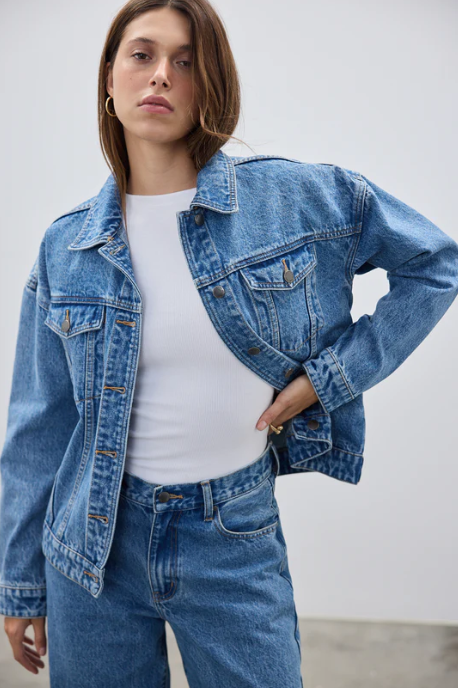 Parallel Culture Shoes and Fashion Online JACKET ORTC WILLOW - BOXY JACKET MID BLUE