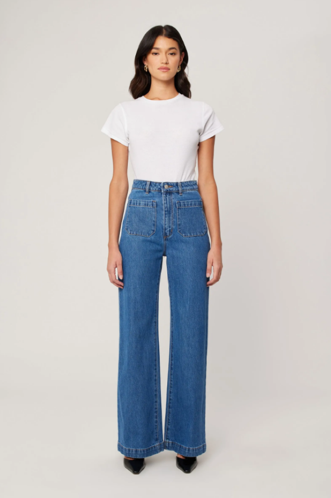 Parallel Culture Shoes and Fashion Online JEANS ROLLAS SAILOR JEAN - LONG ASHLEY BLUE