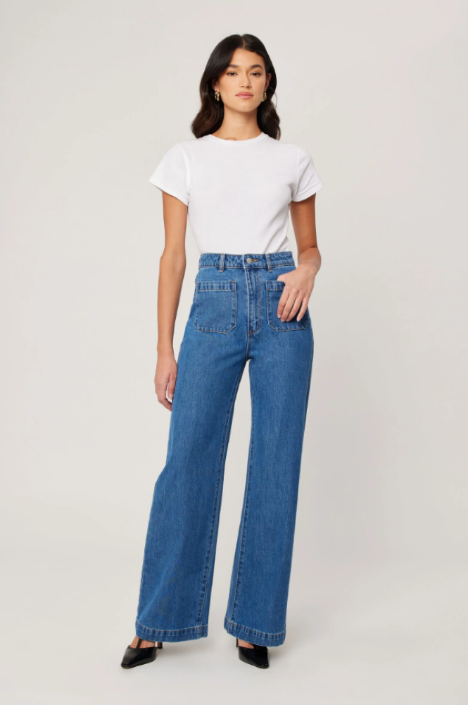 Parallel Culture Shoes and Fashion Online JEANS ROLLAS SAILOR JEAN - LONG ASHLEY BLUE