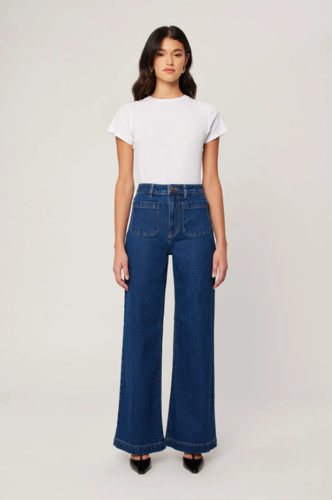 Parallel Culture Shoes and Fashion Online JEANS ROLLAS SAILOR LONG - ECO RUBY BLUE DARK BLUE