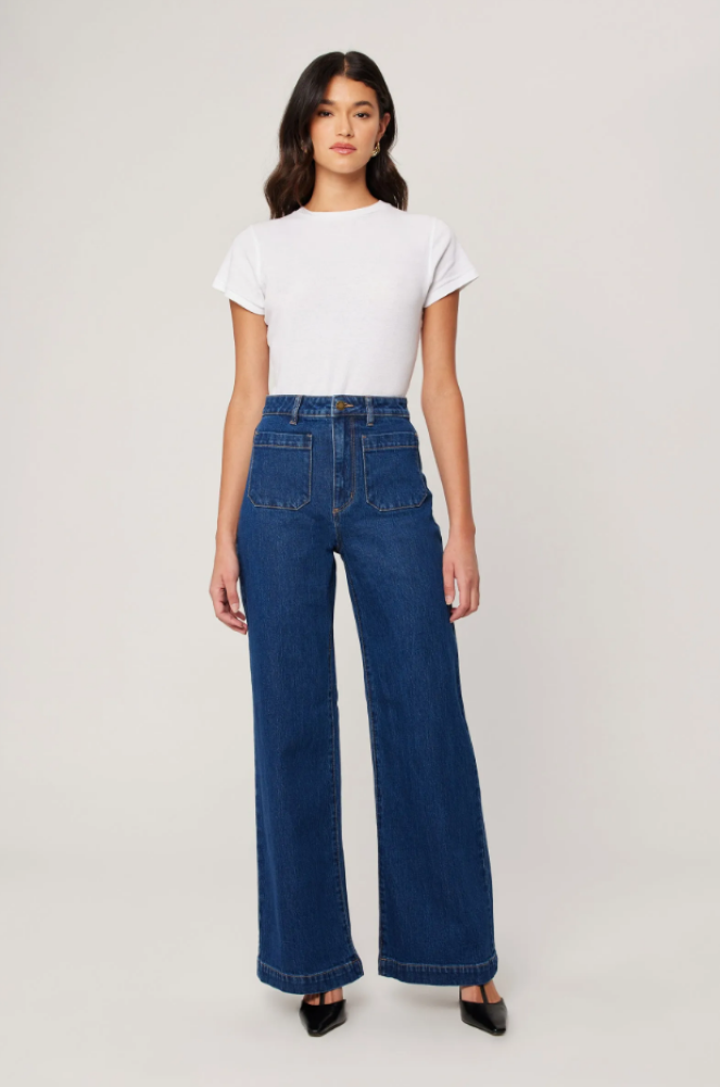 Parallel Culture Shoes and Fashion Online JEANS ROLLAS SAILOR LONG - ECO RUBY BLUE DARK BLUE