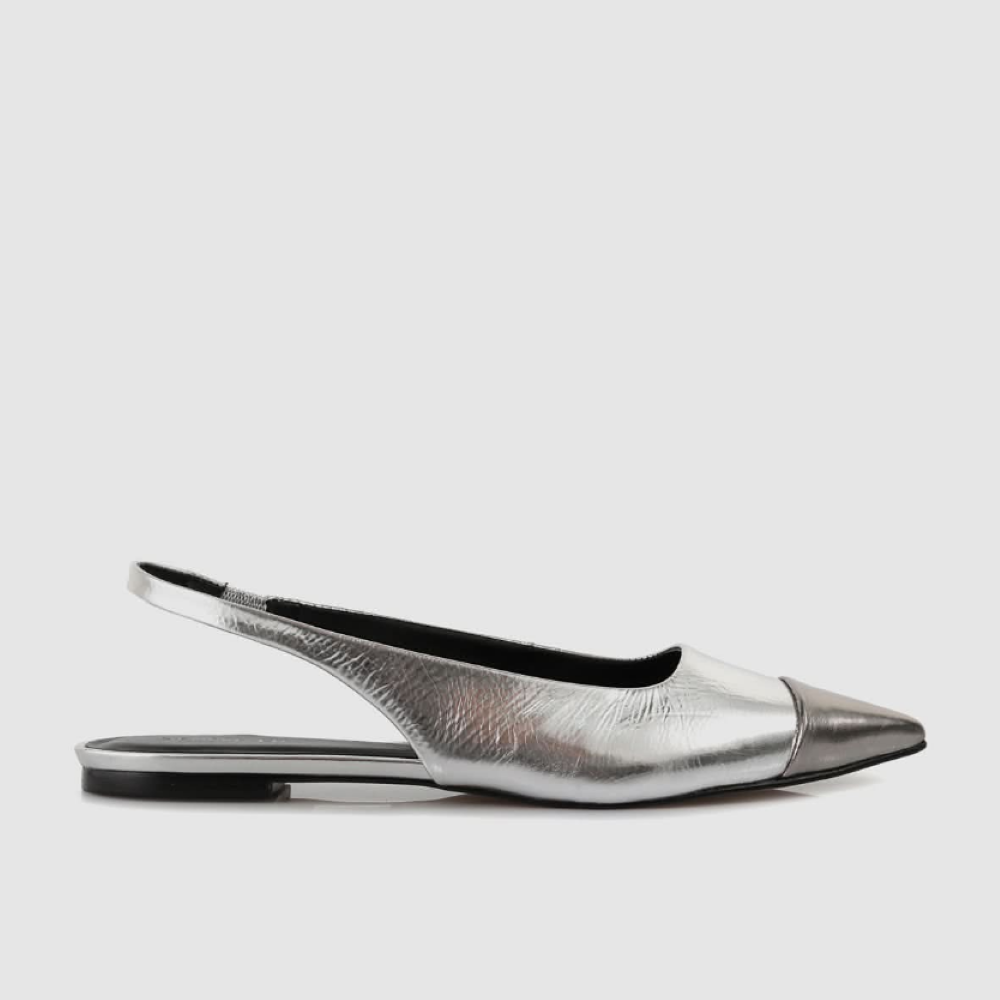 Parallel Culture Shoes and Fashion Online FLATS SEMPRE di GEORGIANA SLINGBACK PEWTER