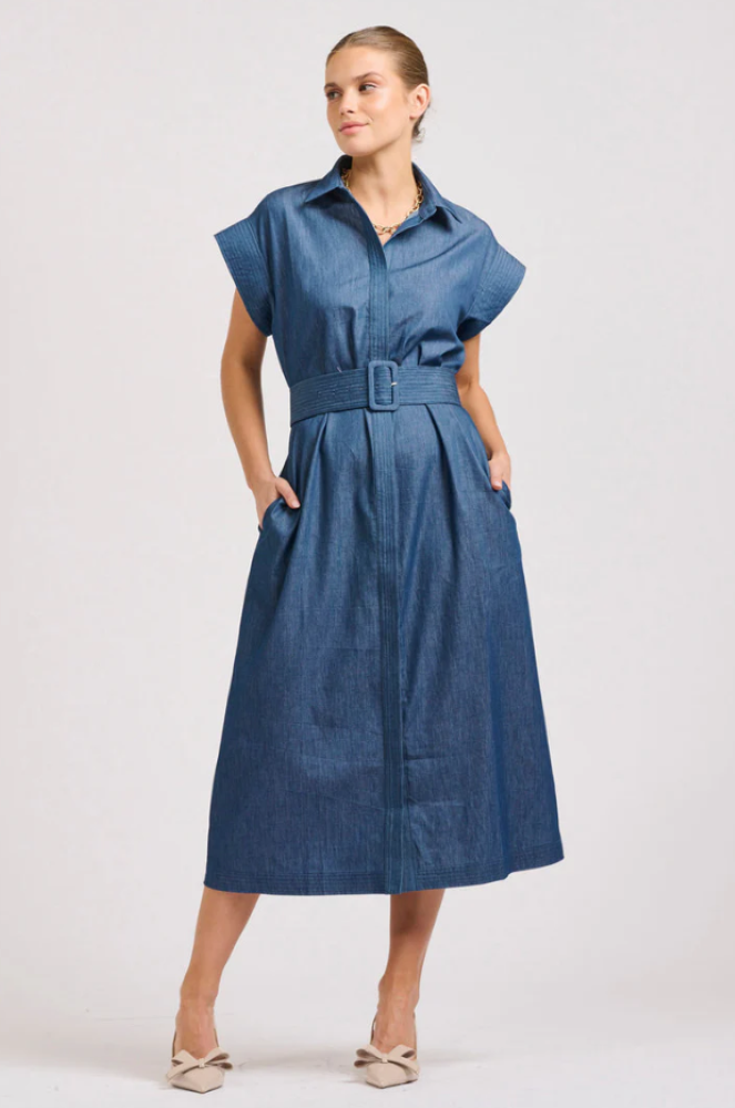 Parallel Culture Shoes and Fashion Online DRESSES SHIRTY FIFI SHIRT DRESS - CHAMBRAY