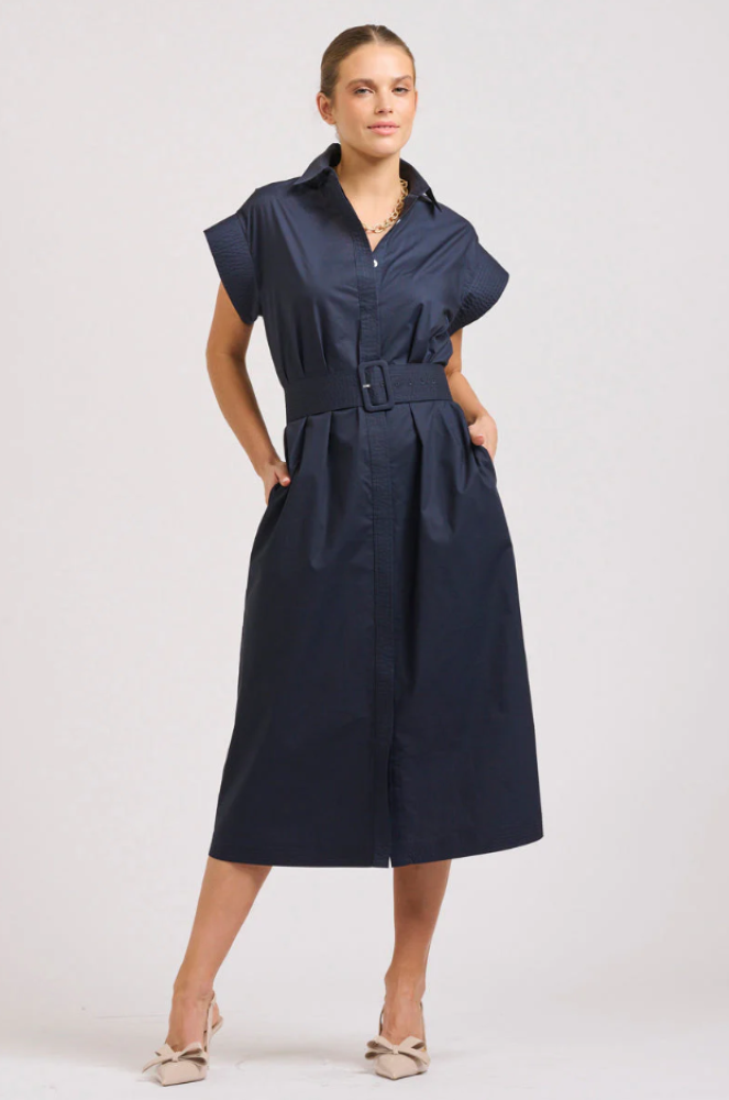 Parallel Culture Shoes and Fashion Online DRESSES SHIRTY THE FIFI SHIRT DRESS - FRENCH NAVY NAVY