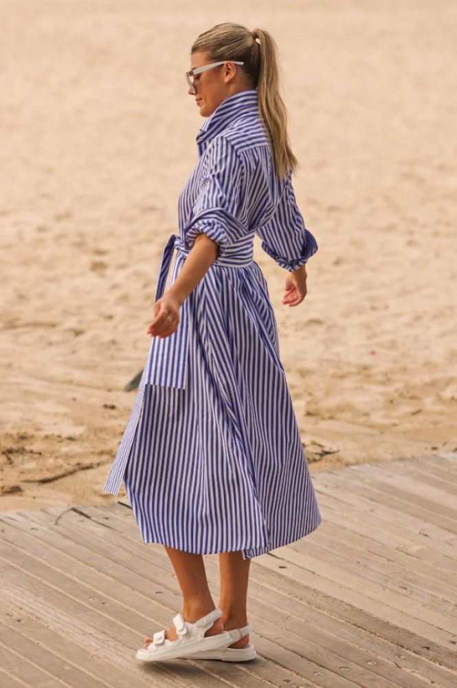 Parallel Culture Shoes and Fashion Online DRESSES SHIRTY LUNA OVERSIZED LONG SHIRTDRESS - BLUE/WHITE