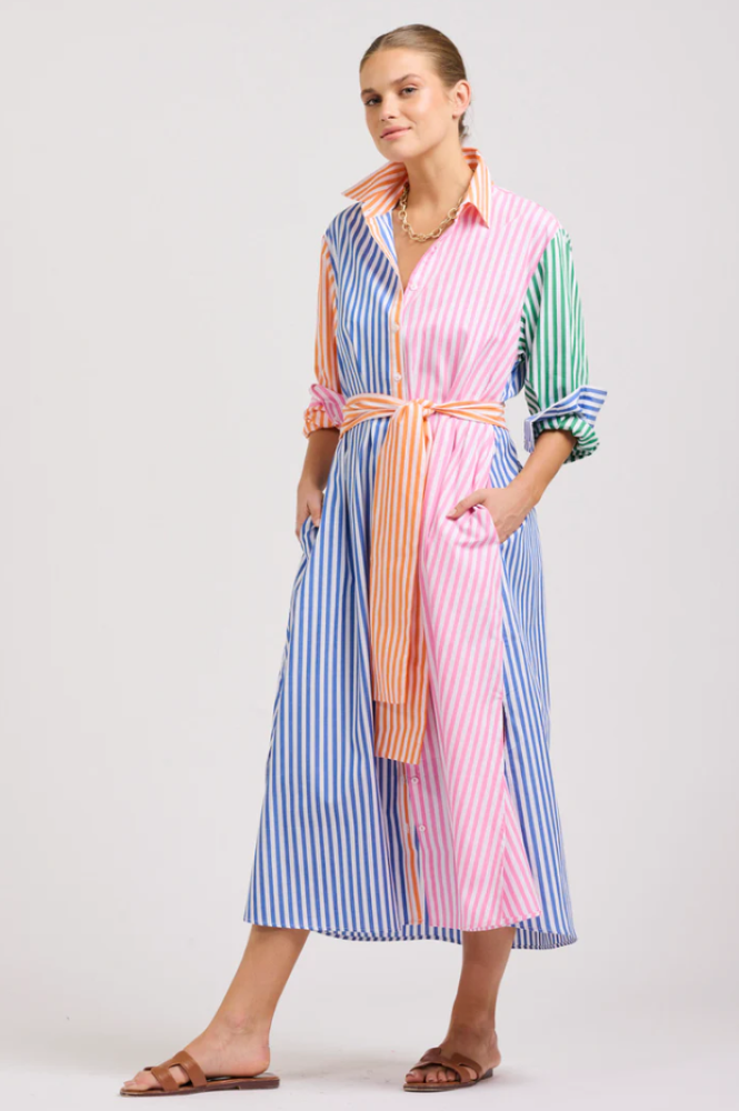 Parallel Culture Shoes and Fashion Online DRESSES SHIRTY THE LUNA OVERSIZED SHIRTDRESS - BRIGHT STRIPE