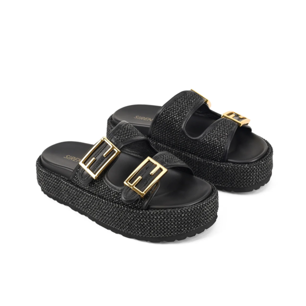 Parallel Culture Shoes and Fashion Online SLIDES SIREN APHRODITE SLIDE BLACK BLACK