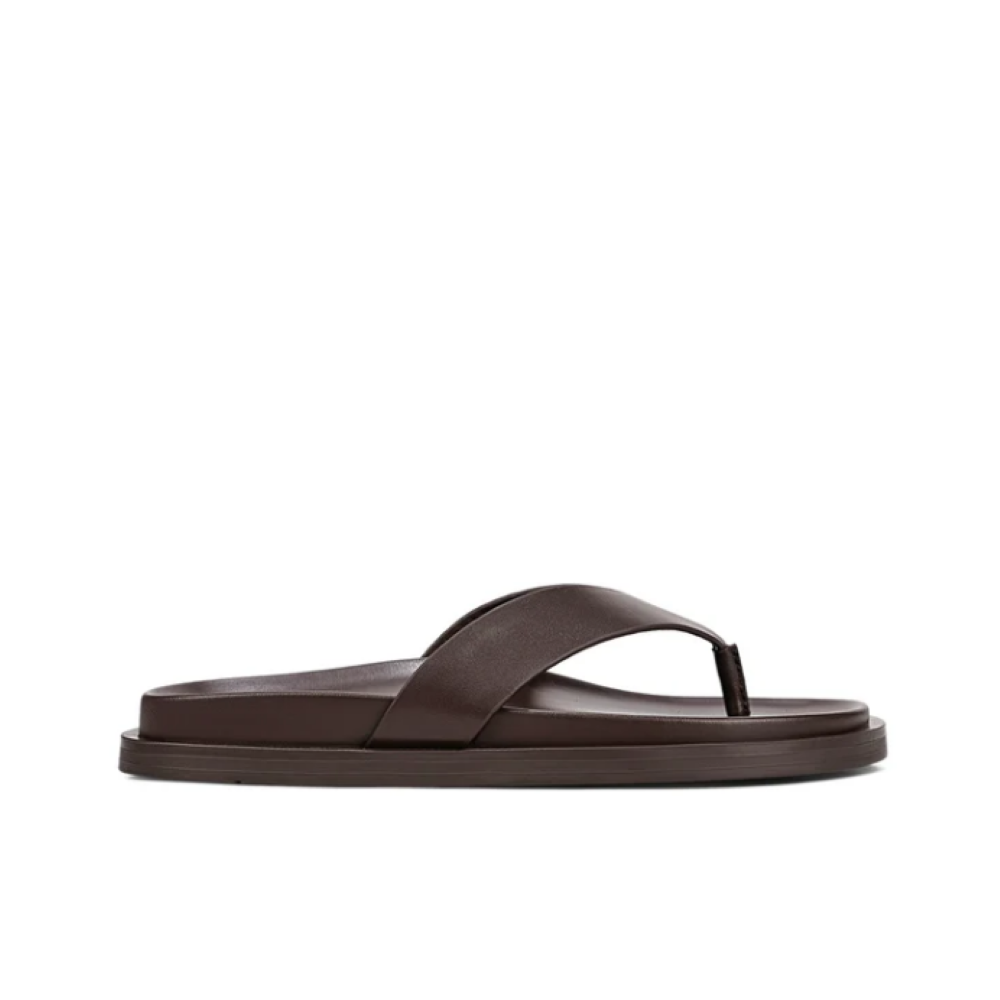 Parallel Culture Shoes and Fashion Online THONGS SIREN LAYLA FOOTBED THONGS CHOCOLATE