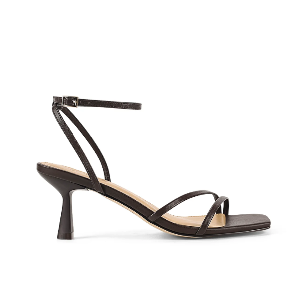 Parallel Culture Shoes and Fashion Online HEELS SIREN SAFFRON STRAPPY HEEL CHOCOLATE