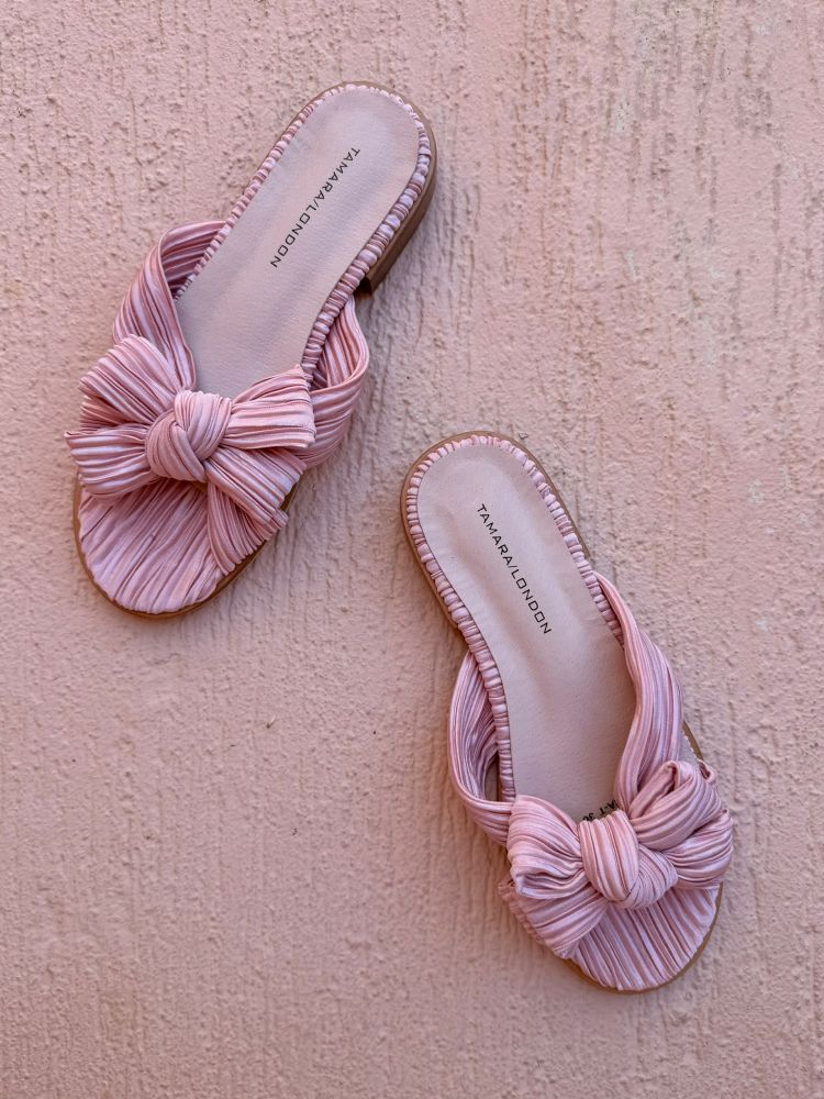 Parallel Culture Shoes and Fashion Online SLIDES TAMARA/LONDON SAFARA BOW SLIDES SALMON