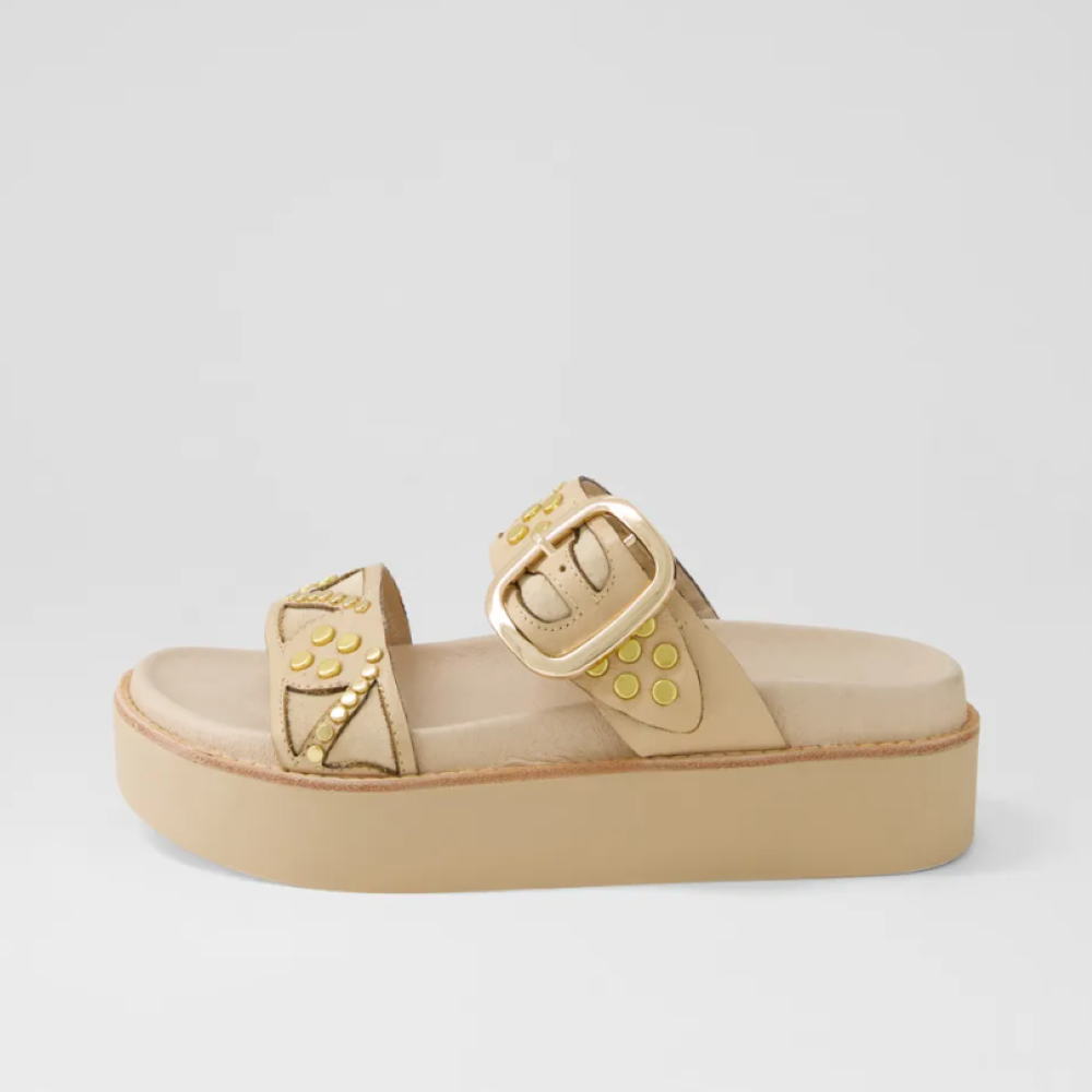 Parallel Culture Shoes and Fashion Online SLIDES TOP END GAWLER BUCKLE SLIDE CAMEL