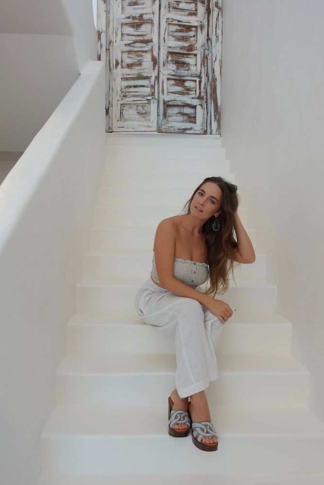 Parallel Culture Shoes and Fashion Online HEELS VAYAH ALBA MULE LIGHT DENIM