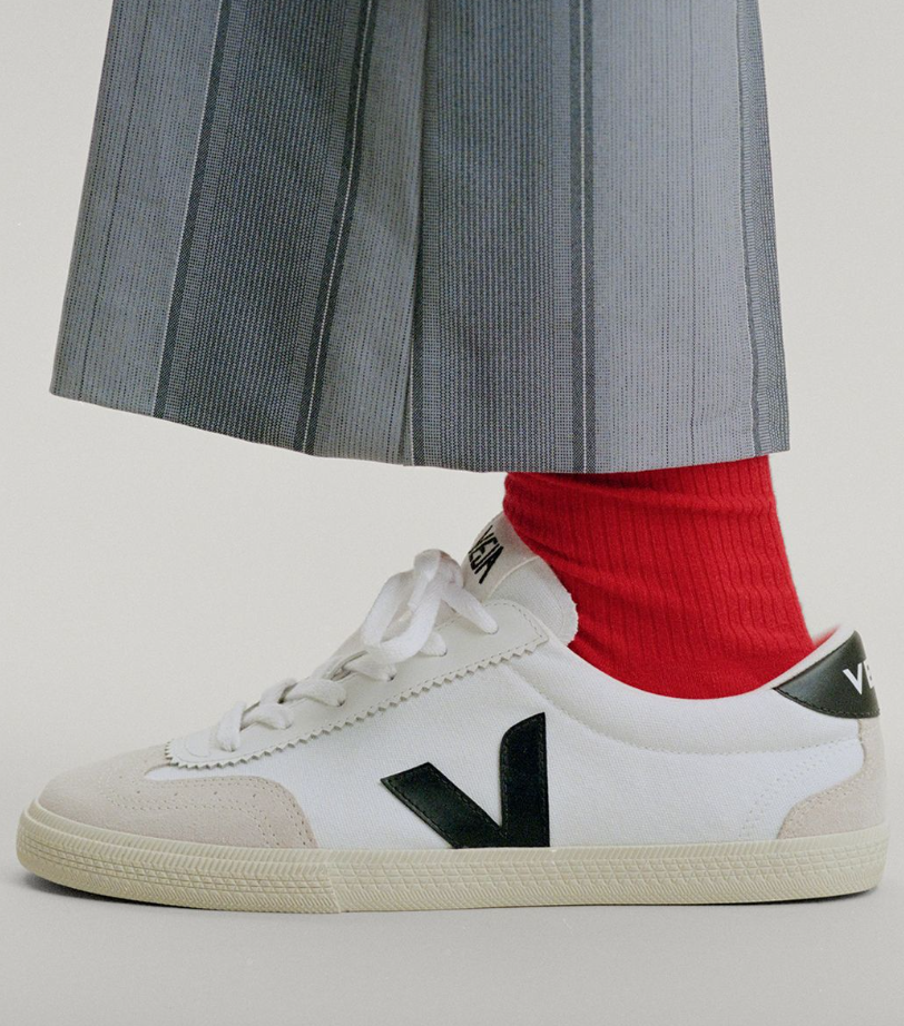 Parallel Culture Shoes and Fashion Online SNEAKERS VEJA VOLLEY CANVAS - WHITE/BLACK 36 WHITE BLACK