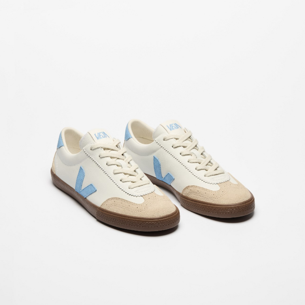 Parallel Culture Shoes and Fashion Online SNEAKERS VEJA VOLLEY LEATHER - WHITE/AQUA/BARK