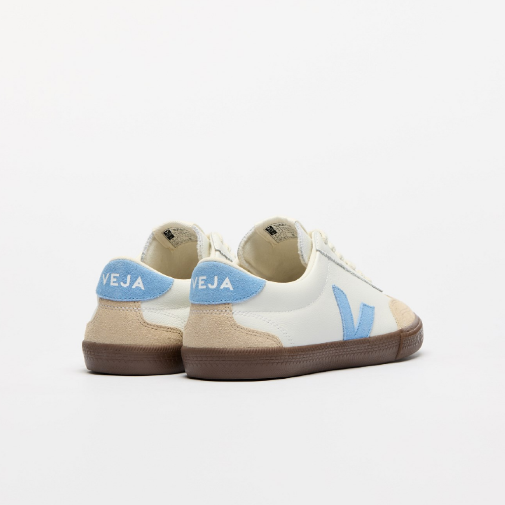 Parallel Culture Shoes and Fashion Online SNEAKERS VEJA VOLLEY LEATHER - WHITE/AQUA/BARK