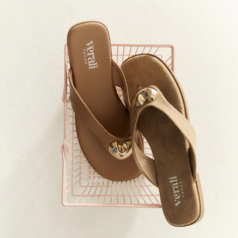Parallel Culture Shoes and Fashion Online THONGS VERALI SARA THONG TAUPE MICROSUEDE