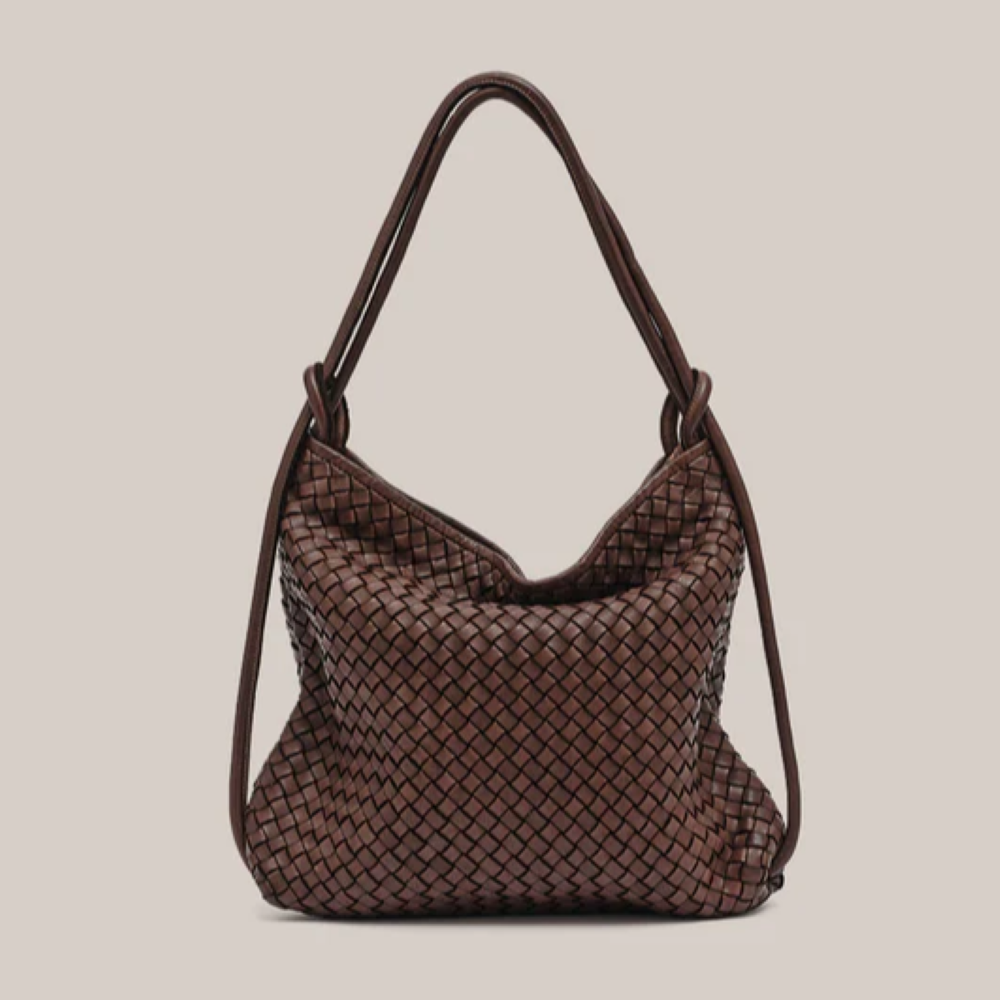 Parallel Culture Shoes and Fashion Online HANDBAGS VESTIRSI WOVEN BELLA - DARK CHOCOLATE ONE DARK CHOCOLATE