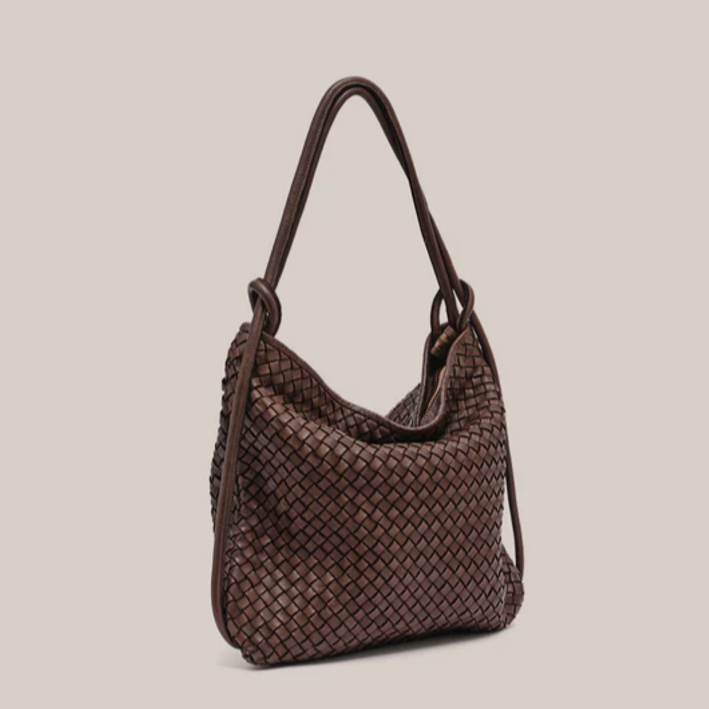 Parallel Culture Shoes and Fashion Online HANDBAGS VESTIRSI WOVEN BELLA - DARK CHOCOLATE