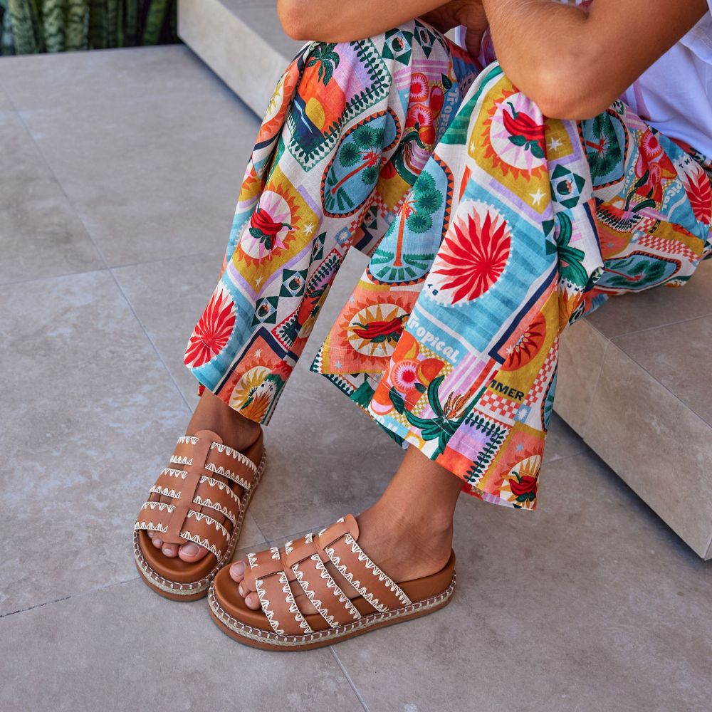 Parallel Culture Shoes and Fashion Online SLIDES WALNUT IVA SLIDE COCONUT