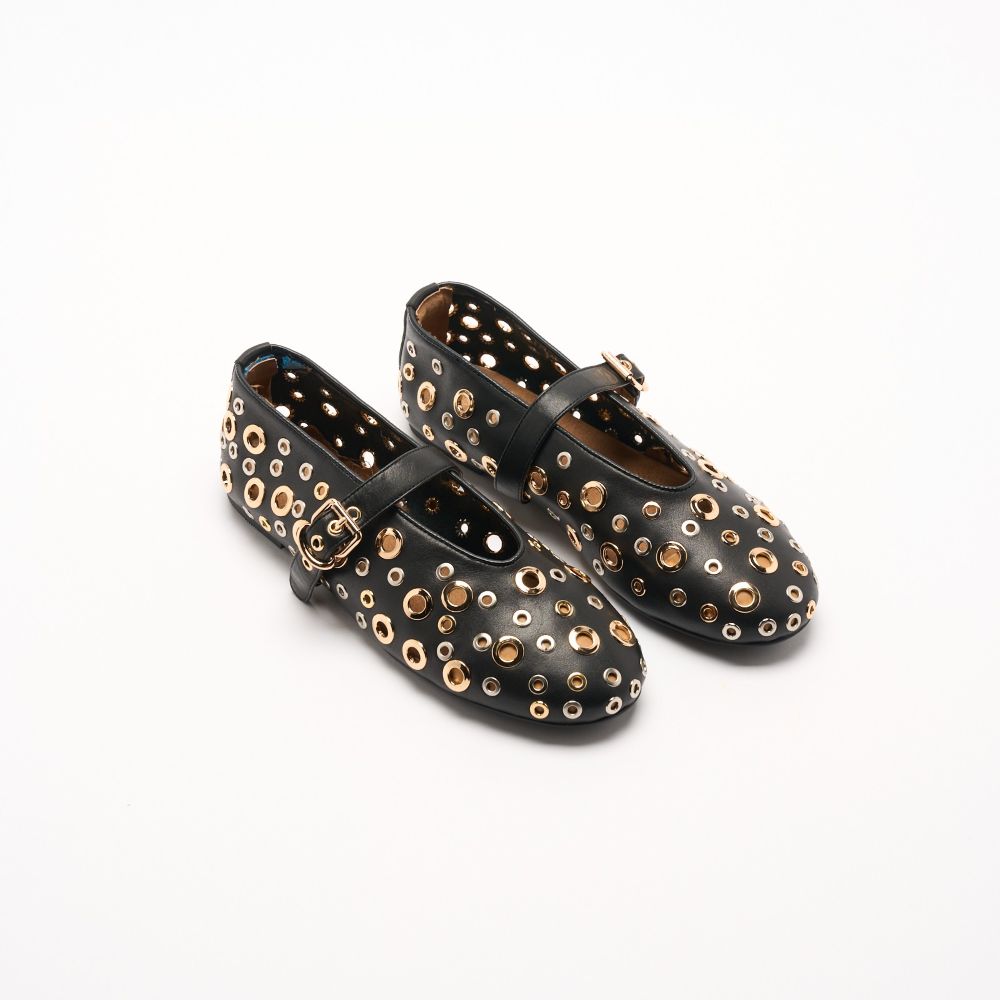 Parallel Culture Shoes and Fashion Online FLATS WALNUT ZENA BALLET BLACK