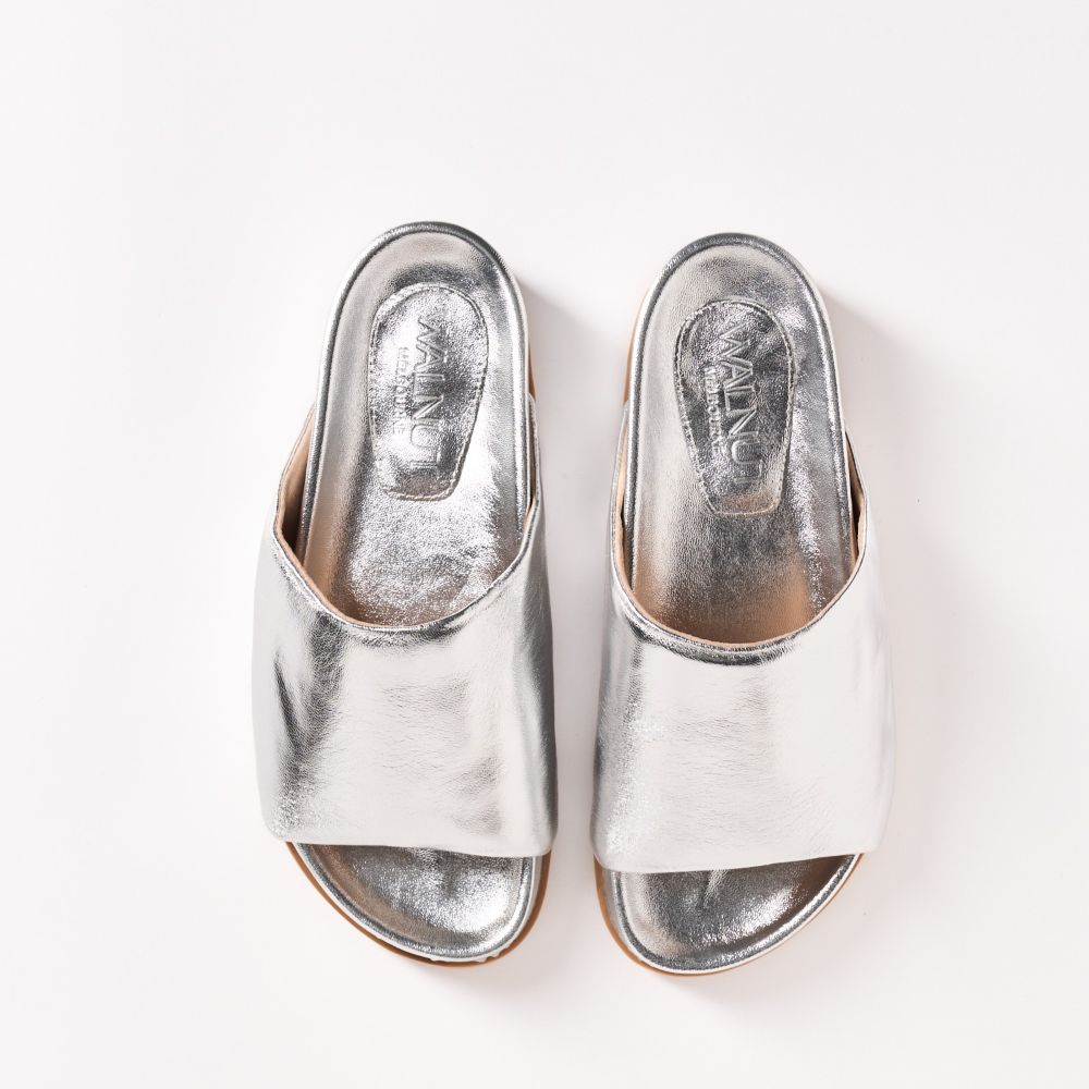 Parallel Culture Shoes and Fashion Online SLIDES WALNUT KENDALL LEATHER SLIDE