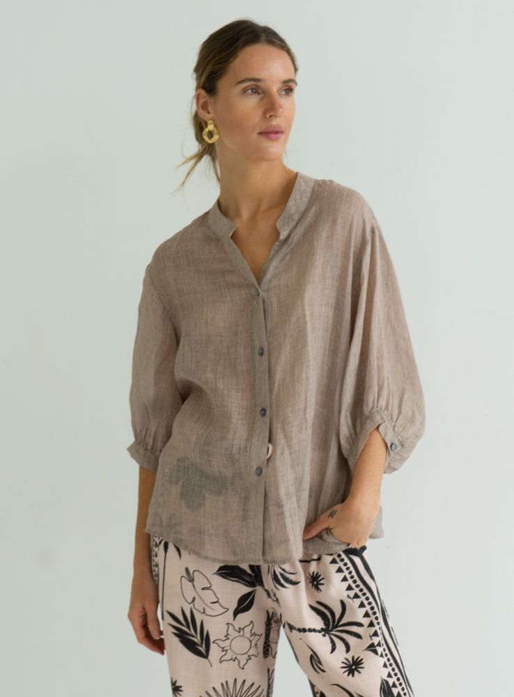 AURORA LINEN BUTTON SHIRT