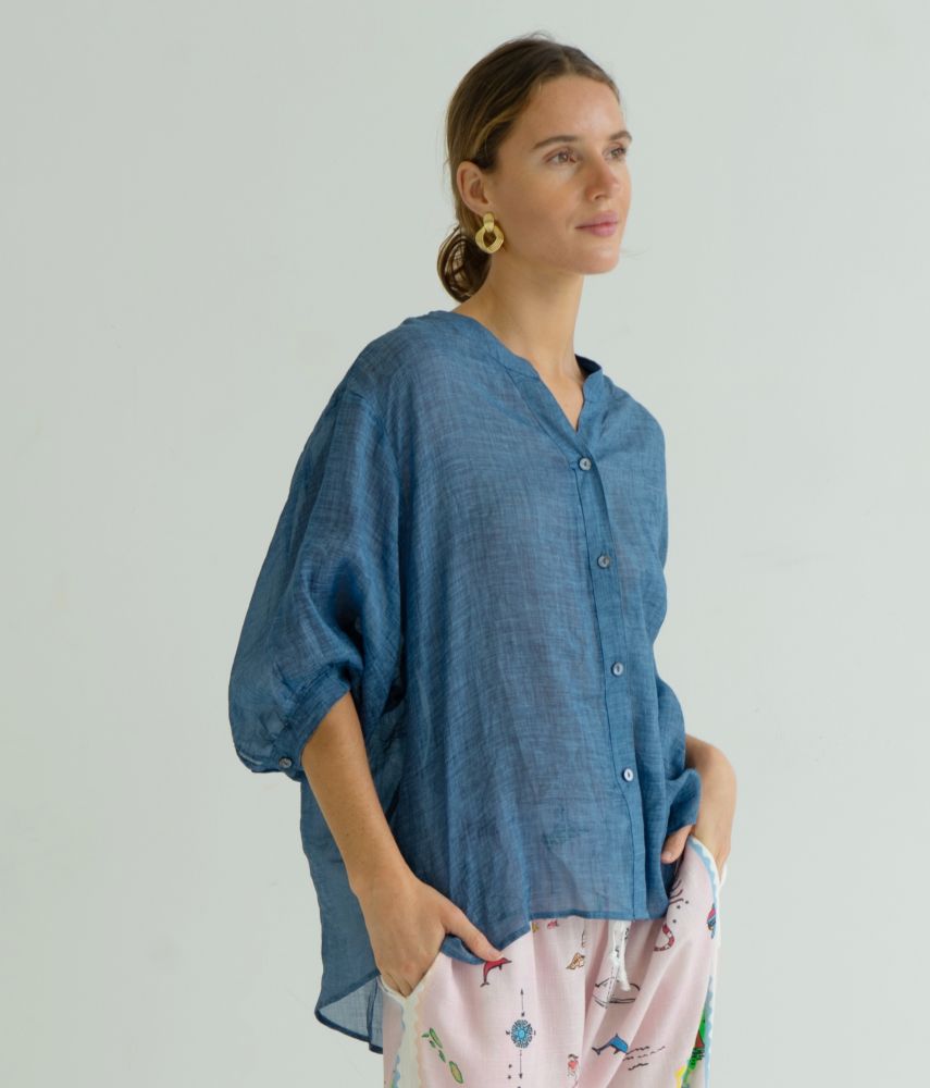 AURORA LINEN BUTTON SHIRT