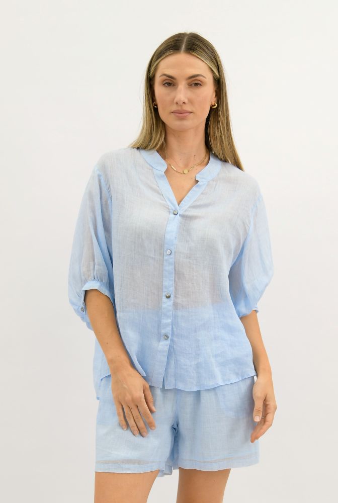 AURORA LINEN BUTTON SHIRT