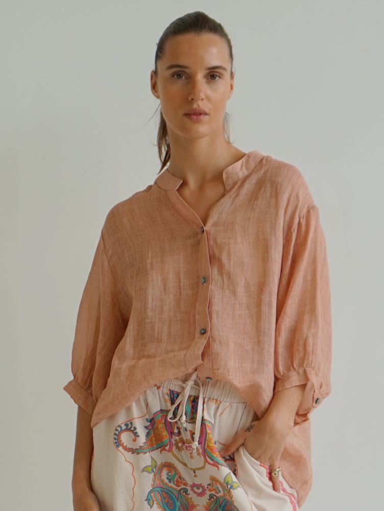 AURORA LINEN BUTTON SHIRT