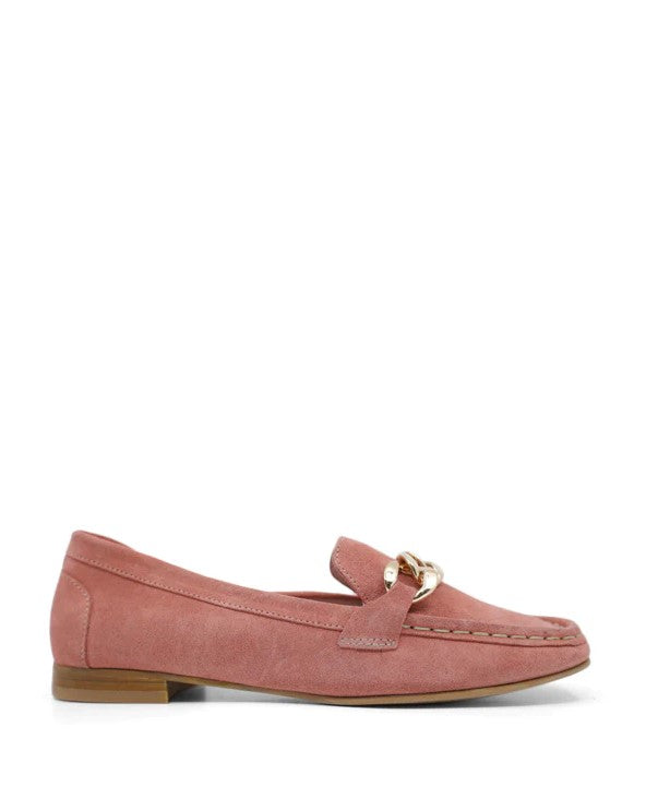 Parallel Culture Shoes and Fashion Online SHOES BUENO MARDI CHAIN MOCCASIN ROSE SUEDE