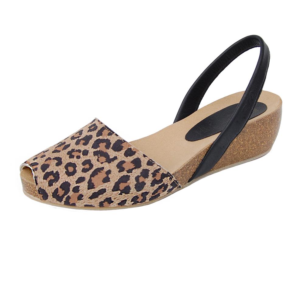Parallel Culture Shoes and Fashion Online SHOES RIA MENORCA CARDONA CORK WEDGE LEOPARD