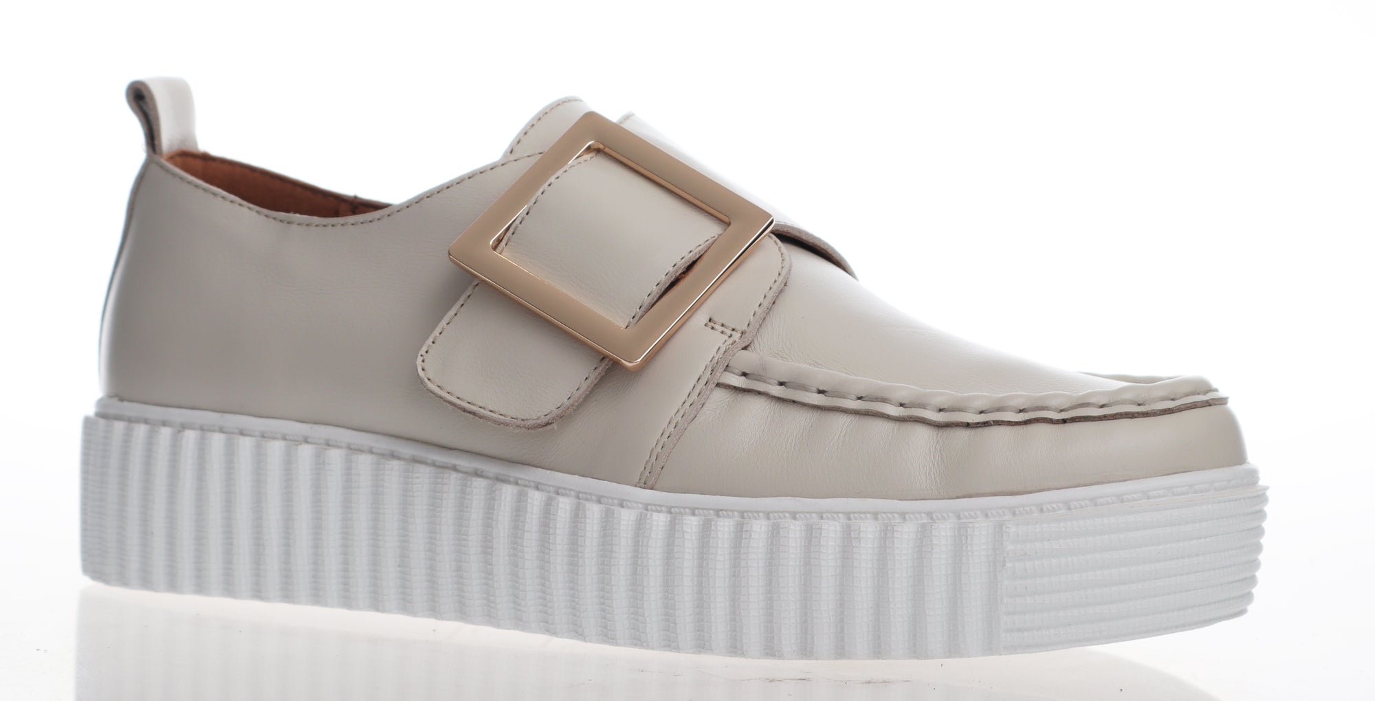 Parallel Culture Shoes and Fashion Online SNEAKERS ALFIE & EVIE DISHING BUCKLE SNEAKER CREAM