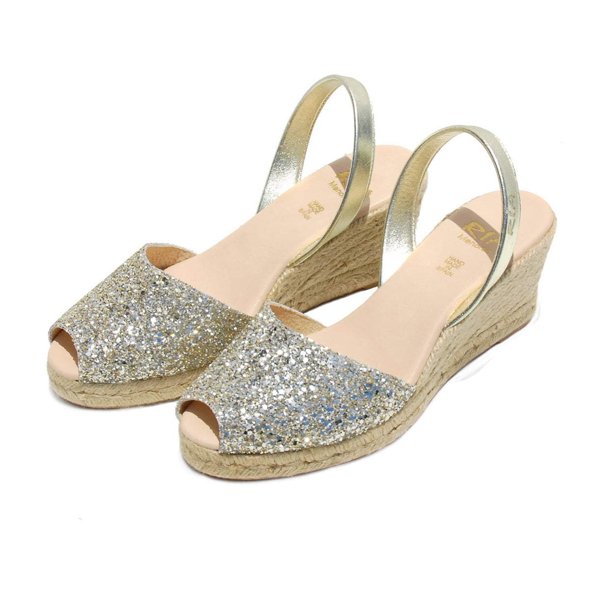Parallel Culture Shoes and Fashion Online WEDGES RIA MENORCA LLUNA GLITTER WEDGE