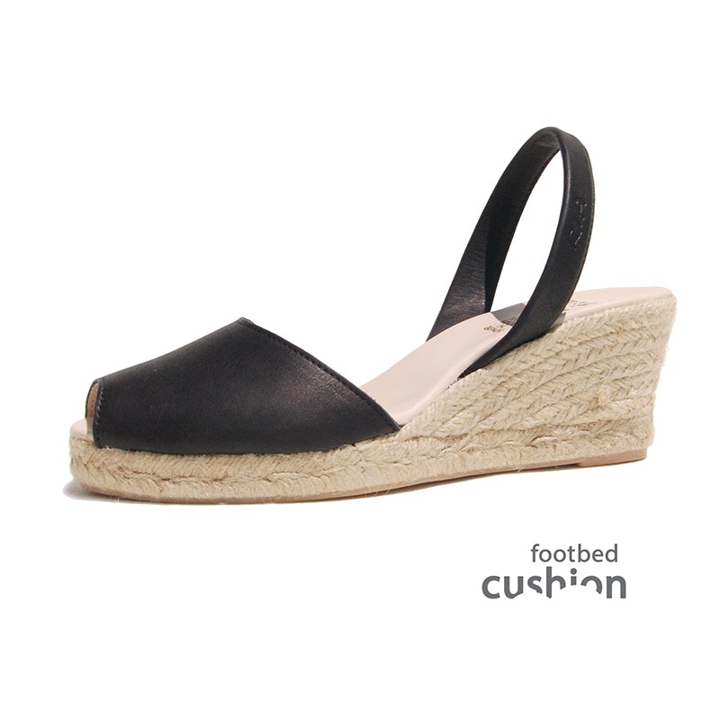 Parallel Culture Shoes and Fashion Online SHOES RIA MENORCA FORO WEDGE BLACK